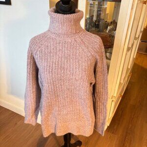 Old Navy NWOT Oversized Heathered Mauve Shaker Turtleneck Small